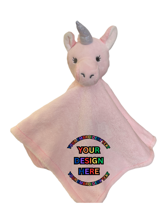 Unicorn Baby Comforter with Custom Embroidery