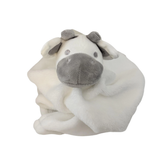 White Cow Baby Comforter with Custom Embroidery