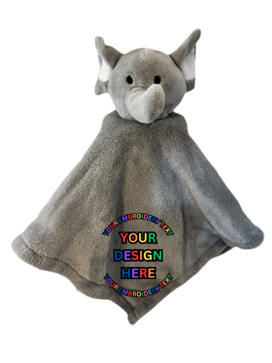 Elephant Baby Comforter with Custom Embroidery