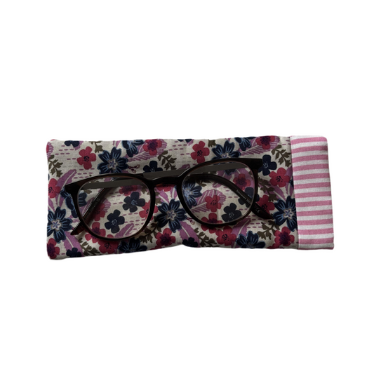 Glasses Sleeve - Vintage Blossom Stripe