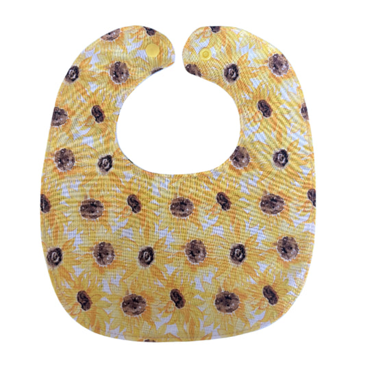 Golden Bloom Reversible Bib (3–6 Months) 🌻