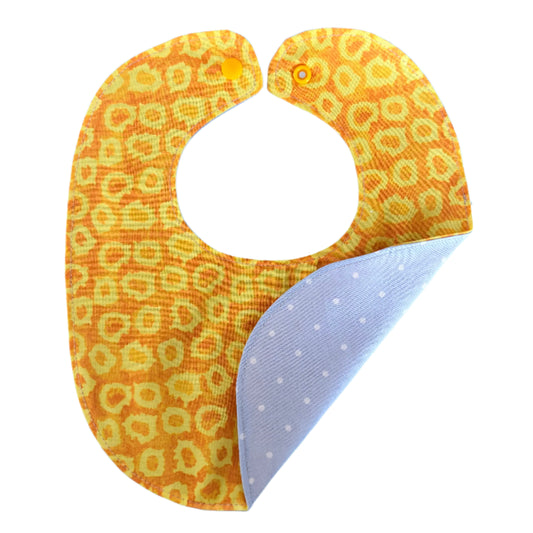 Wild & Whimsy Reversible Bib (3–6 Months) 🟡