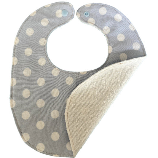 Dot & Drizzle Bib (3–6 Months) 🌧️