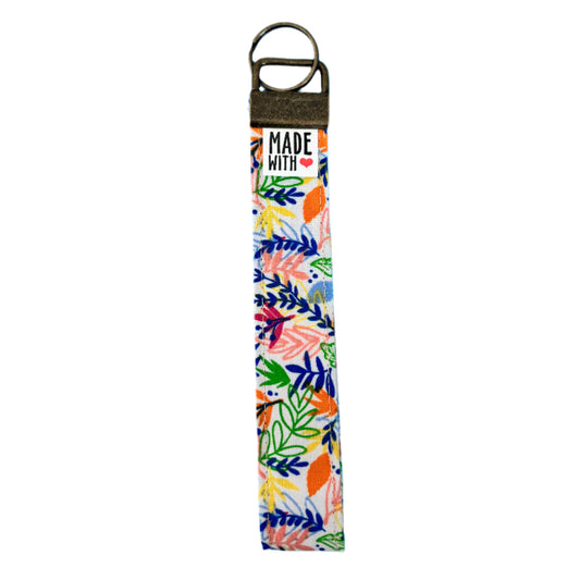 Wristlet Key Fob - “Tropical Whimsy”