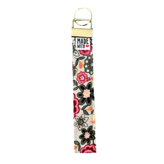 Wristlet Key Fob - “Midnight Bloom”