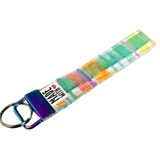 Wristlet Key Fob - “Rainbow Patch”