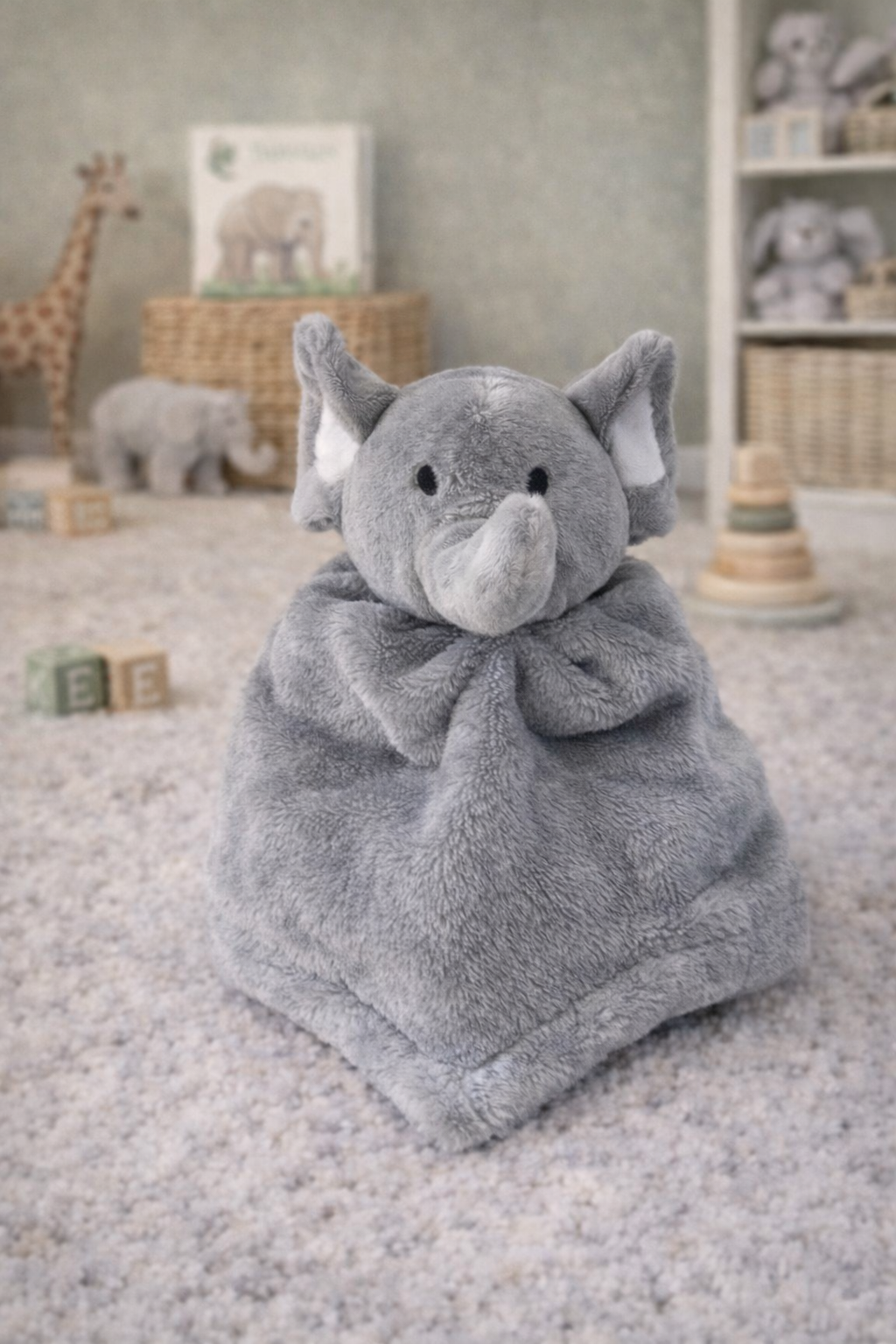 Elephant Baby Comforter with Custom Embroidery