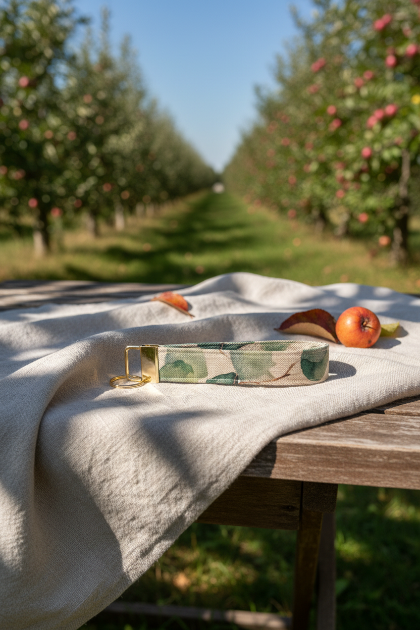 Wristlet Key Fob - "Apple Orchard"