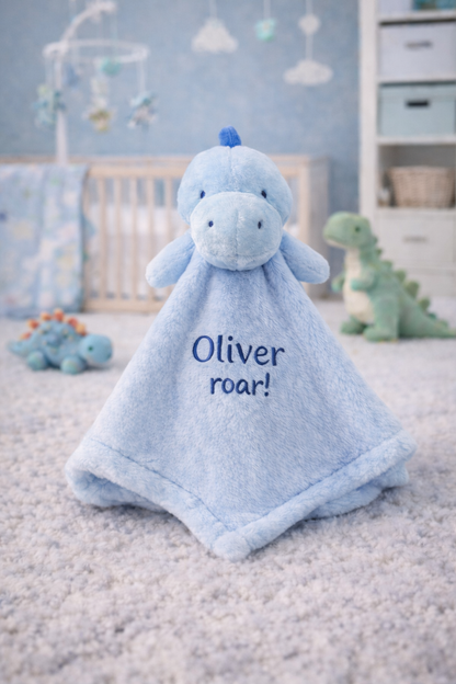 Dinosaur Baby Comforter with Custom Embroidery