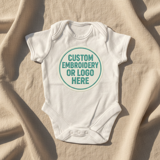 Personalised Embroidered Short-Sleeve Baby Grow