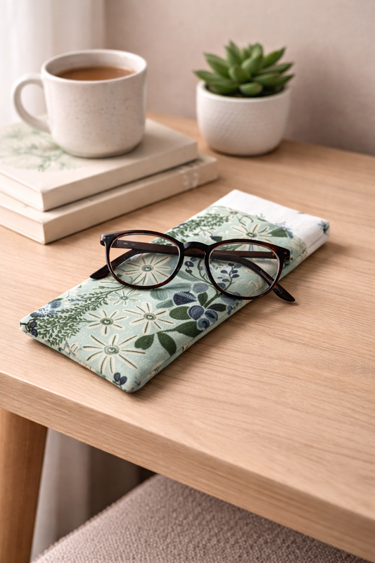 Glasses Sleeve - Blue Meadow Whispers