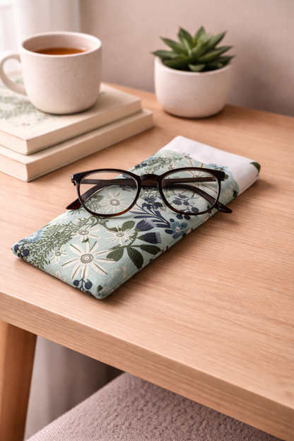Glasses Sleeve - Blue Meadow Whispers
