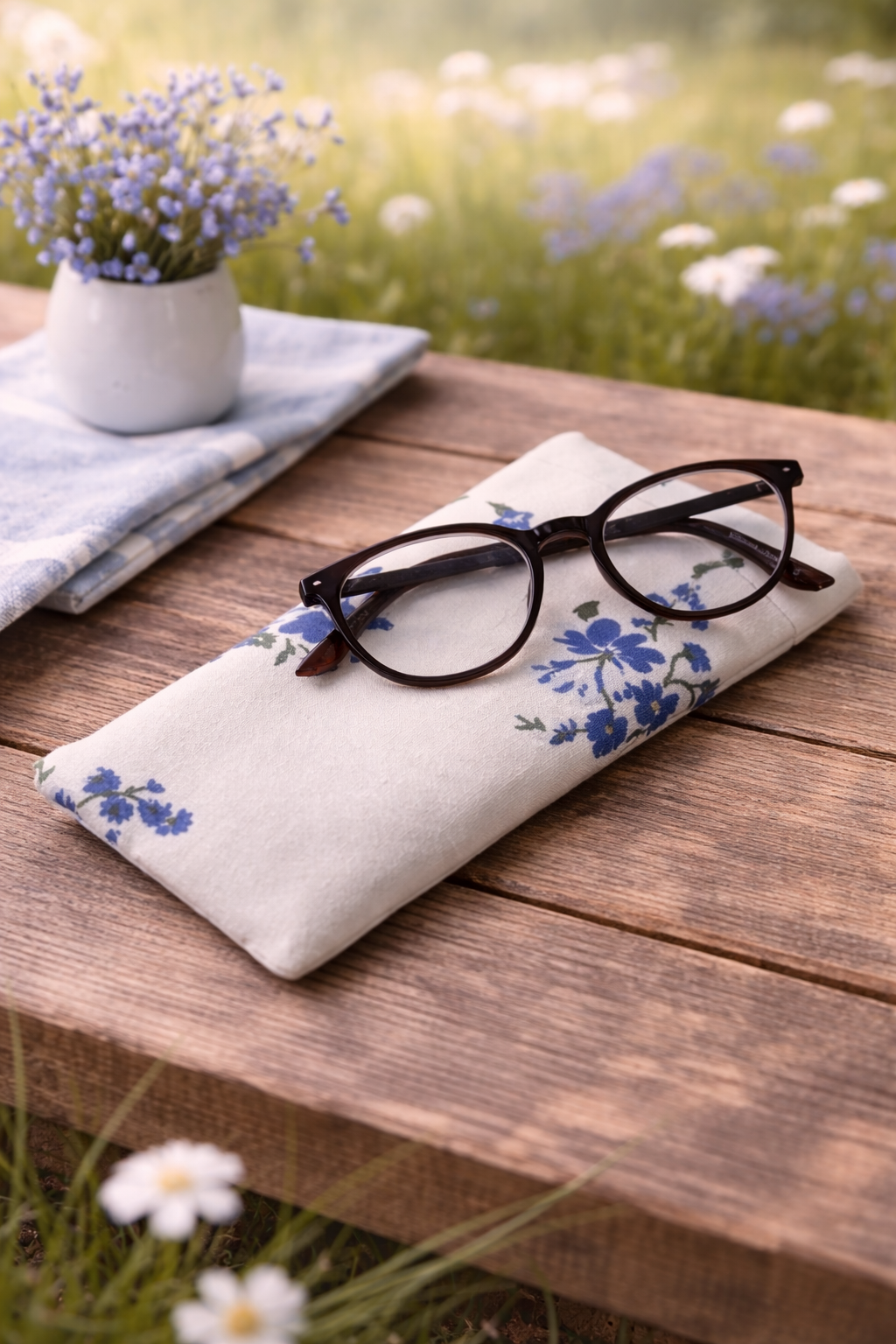 Glasses Sleeve - Bluebell Elegance