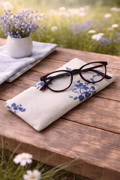 Glasses Sleeve - Bluebell Elegance