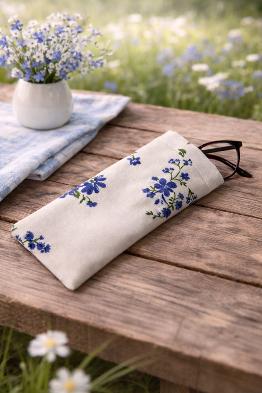 Glasses Sleeve - Bluebell Elegance