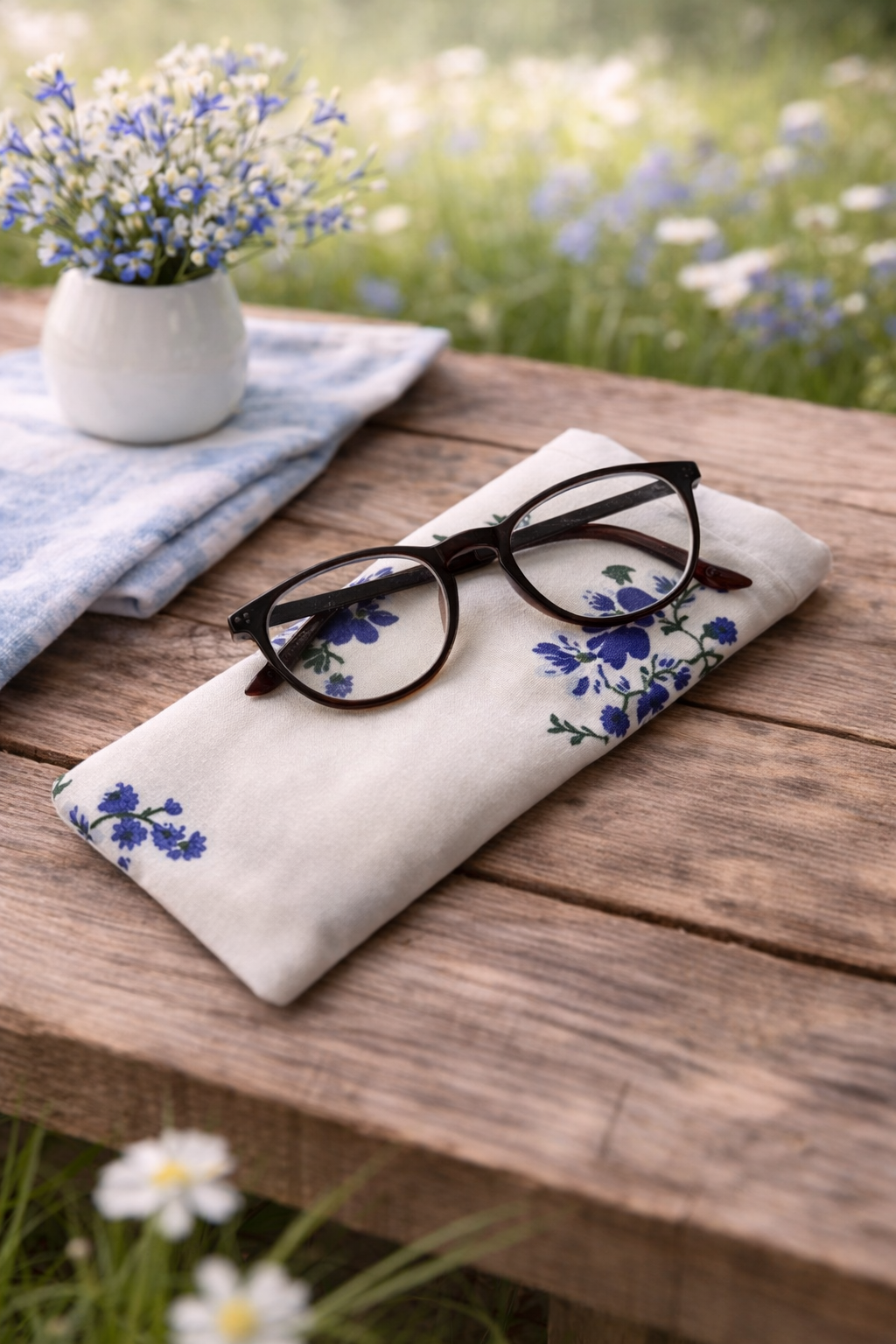 Glasses Sleeve - Bluebell Elegance