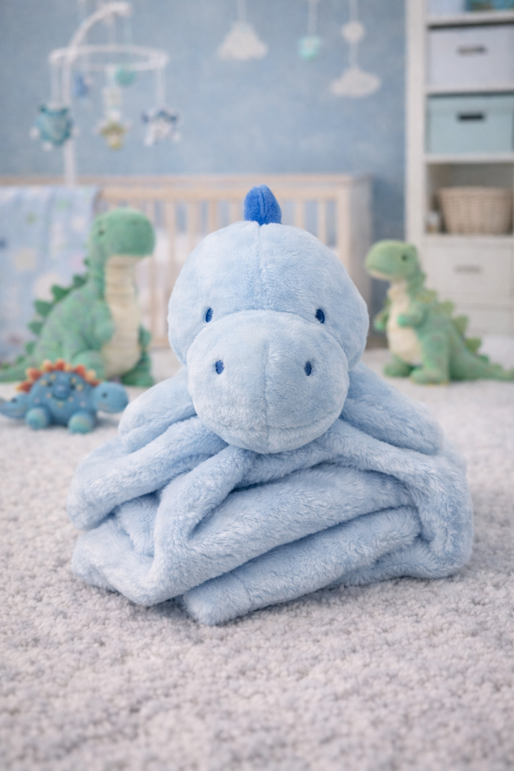 Dinosaur Baby Comforter with Custom Embroidery