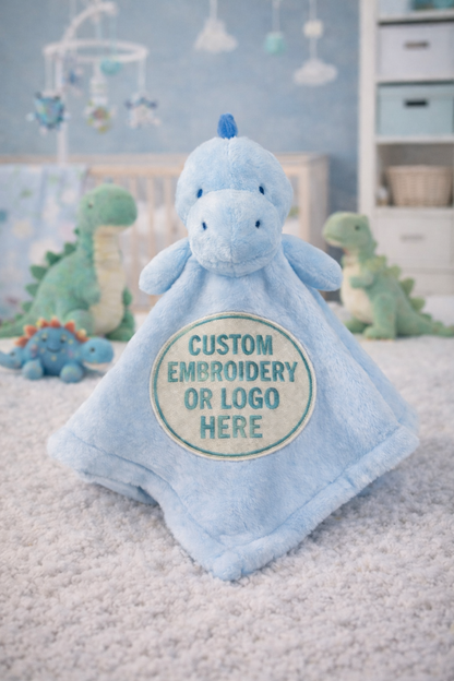 Dinosaur Baby Comforter with Custom Embroidery