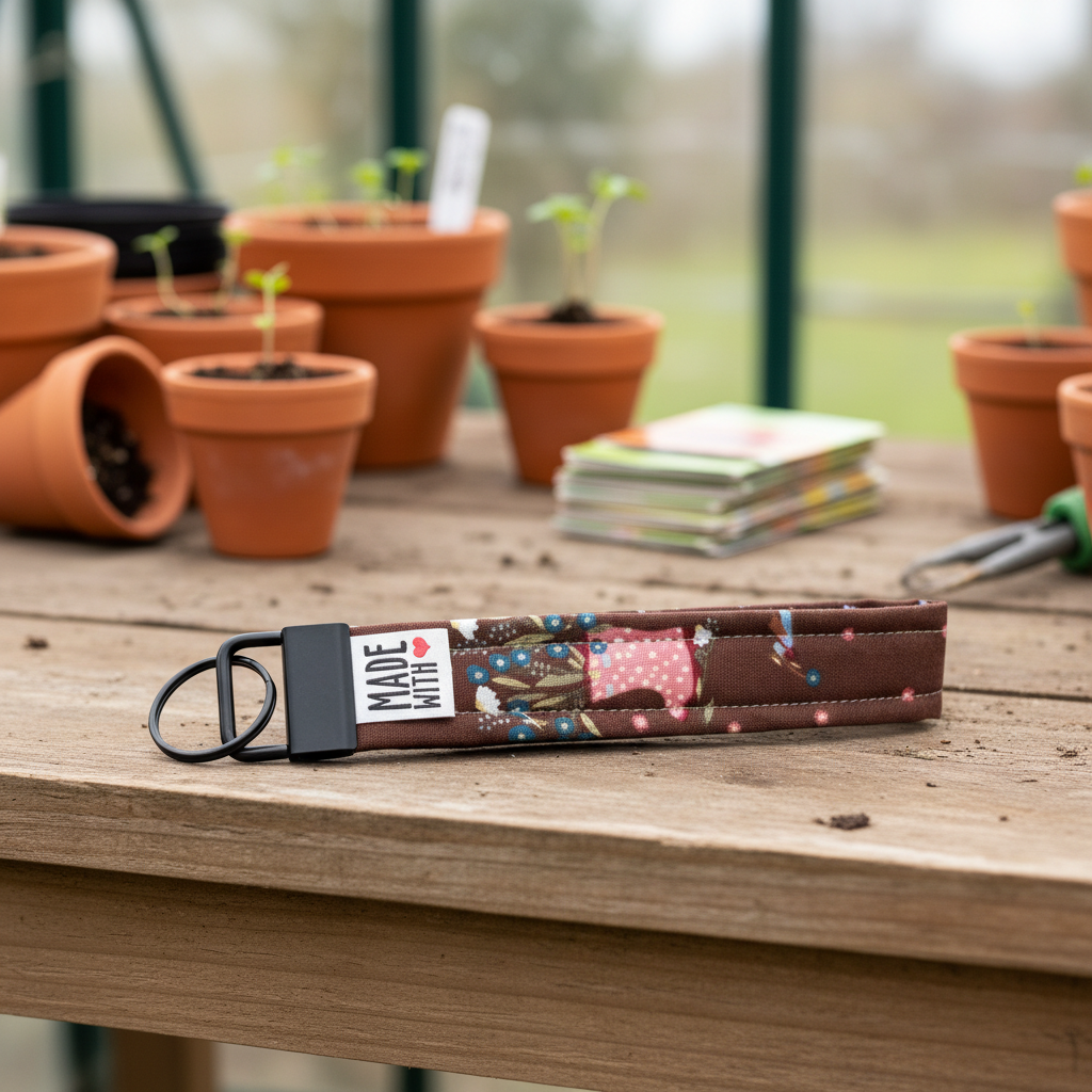 Wristlet Key Fob - “Garden Gatherer”