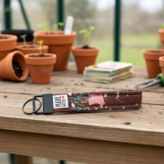 Wristlet Key Fob - “Garden Gatherer”