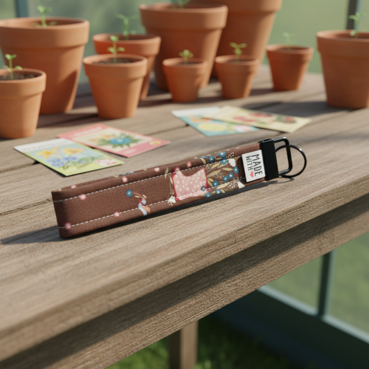 Wristlet Key Fob - “Garden Gatherer”