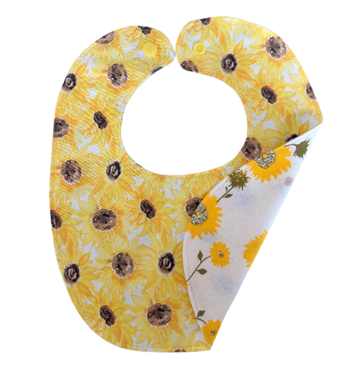 Golden Bloom Reversible Bib (3–6 Months) 🌻