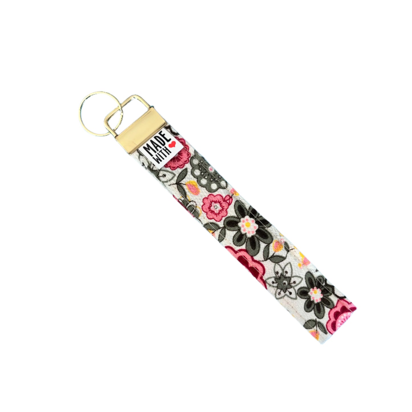 Wristlet Key Fob - “Midnight Bloom”
