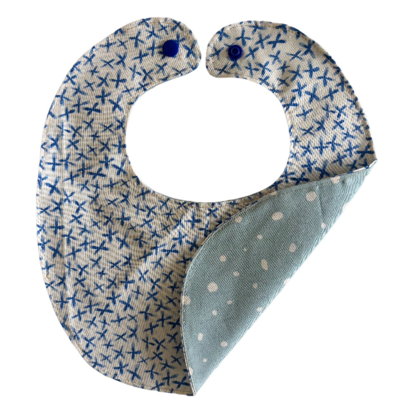 Sketch & Sky Reversible Bib (3–6 Months) 🔷