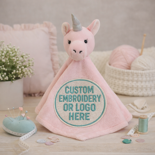 Unicorn Baby Comforter with Custom Embroidery