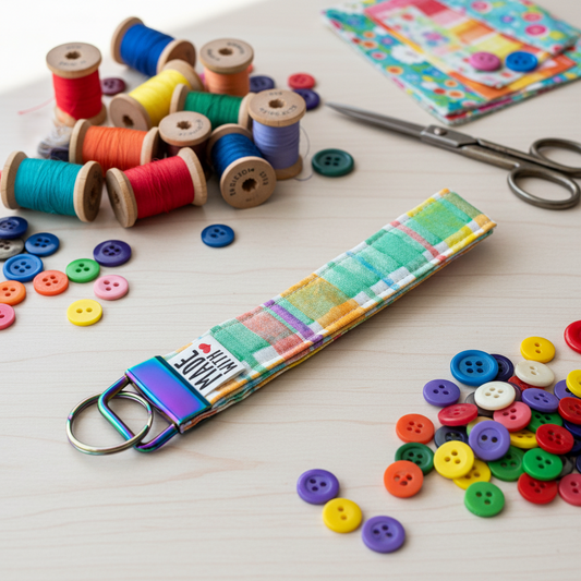 Wristlet Key Fob - “Rainbow Patch”