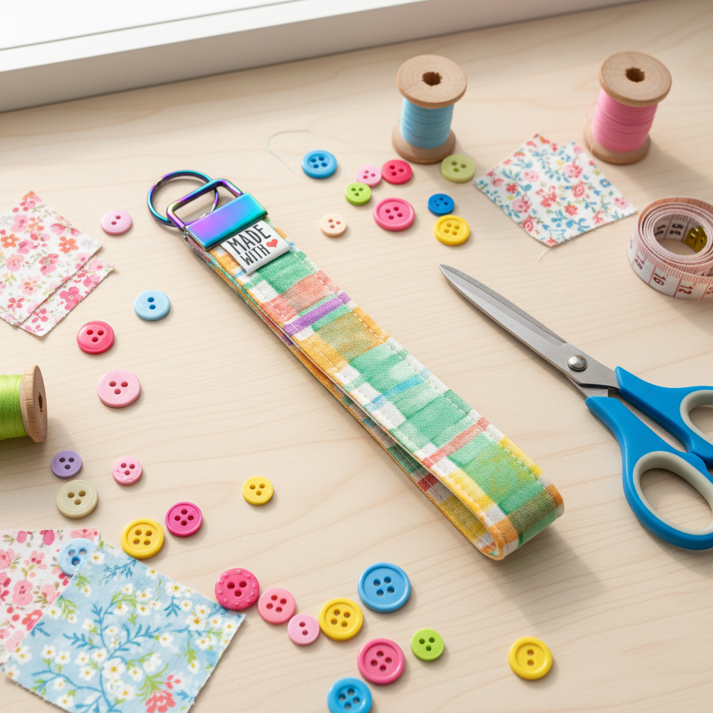 Wristlet Key Fob - “Rainbow Patch”