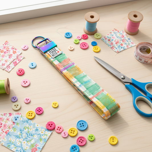 Wristlet Key Fob - “Rainbow Patch”