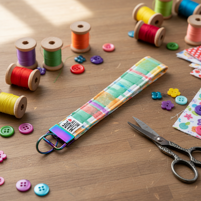 Wristlet Key Fob - “Rainbow Patch”