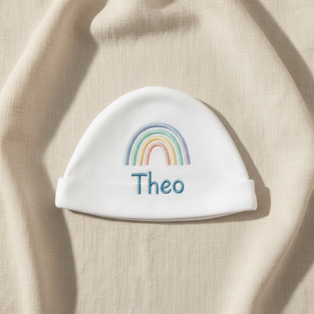 Personalised Embroidered Newborn Baby Hat