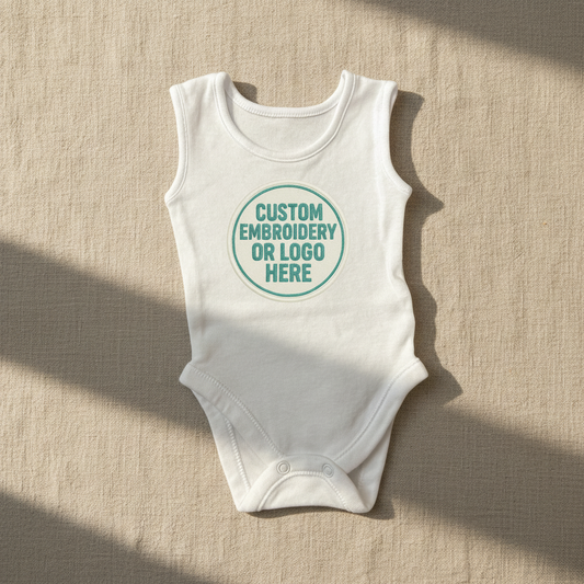 Personalised Embroidered Sleeveless Baby Vest