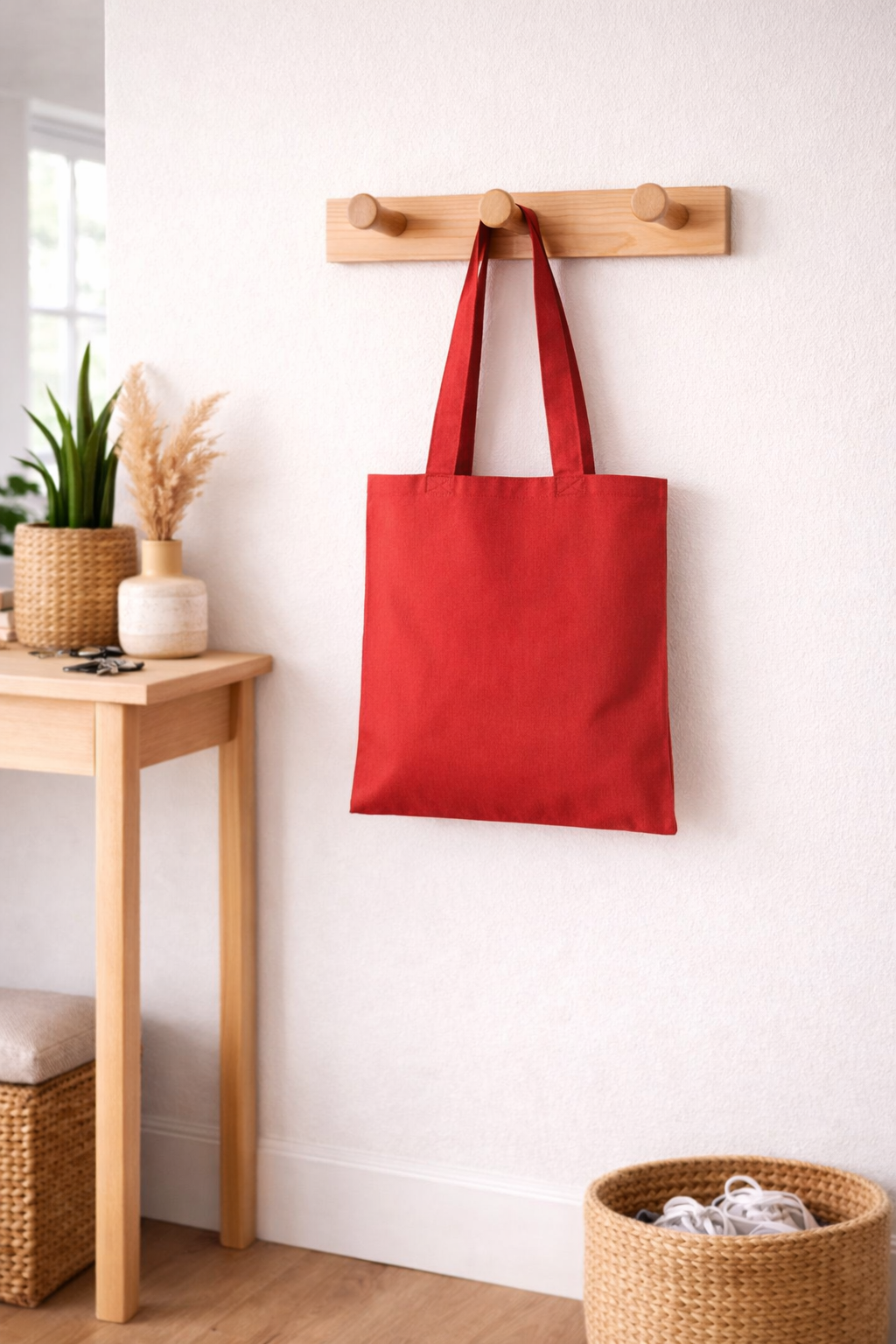 The Shoulder Tote - Bright Red