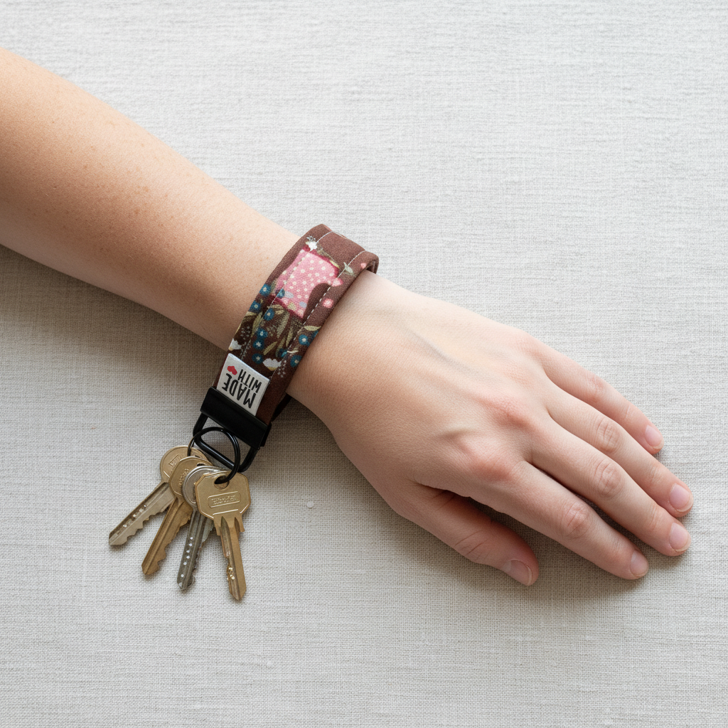 Wristlet Key Fob - “Garden Gatherer”