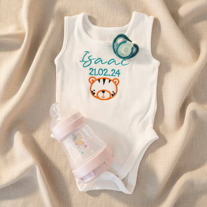 Personalised Embroidered Sleeveless Baby Vest